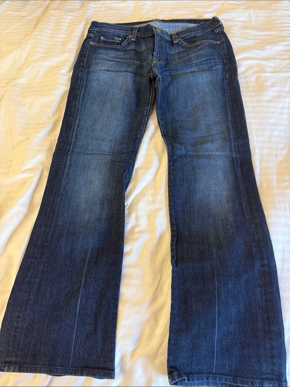 7 For All Mankind Dark Blue Flare Jeans